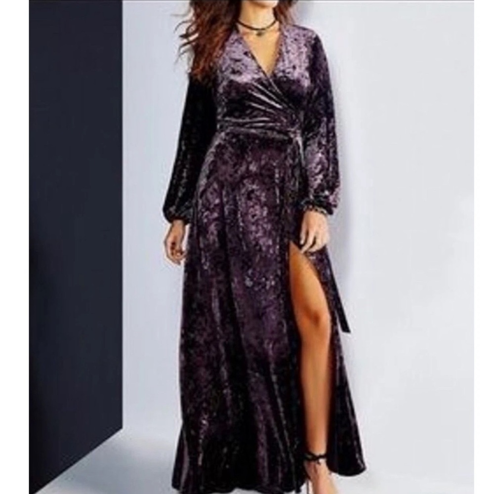 Gianni Bini purple Velvet Dress
